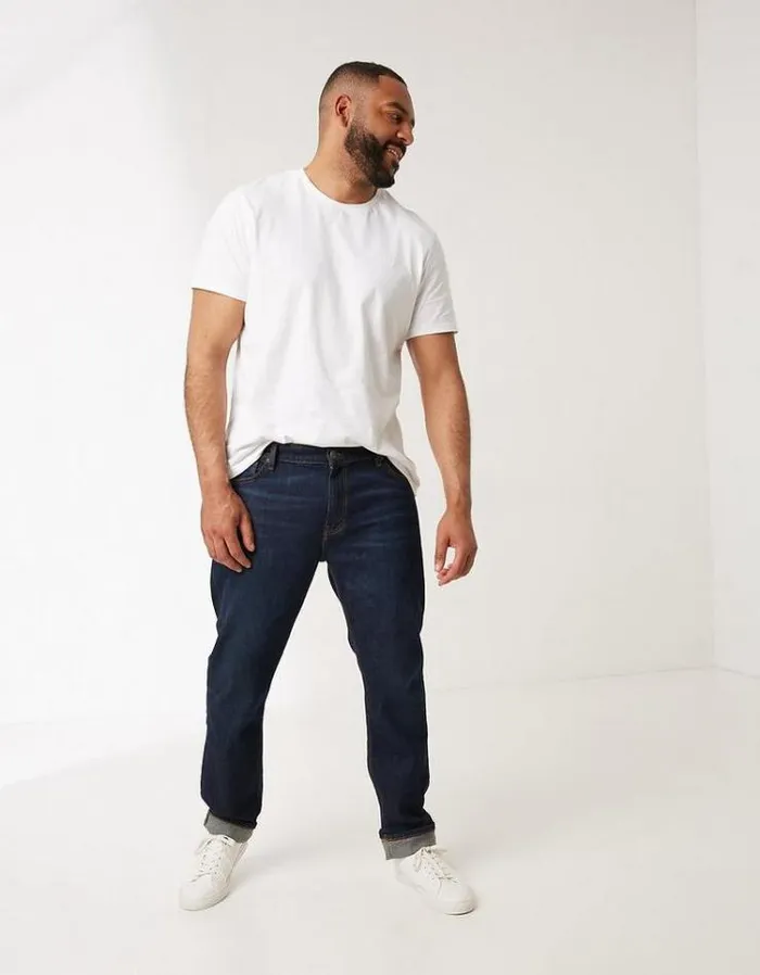 Men FatFace Tall Collection Slim Dark Vintage Wash Jeans Denim