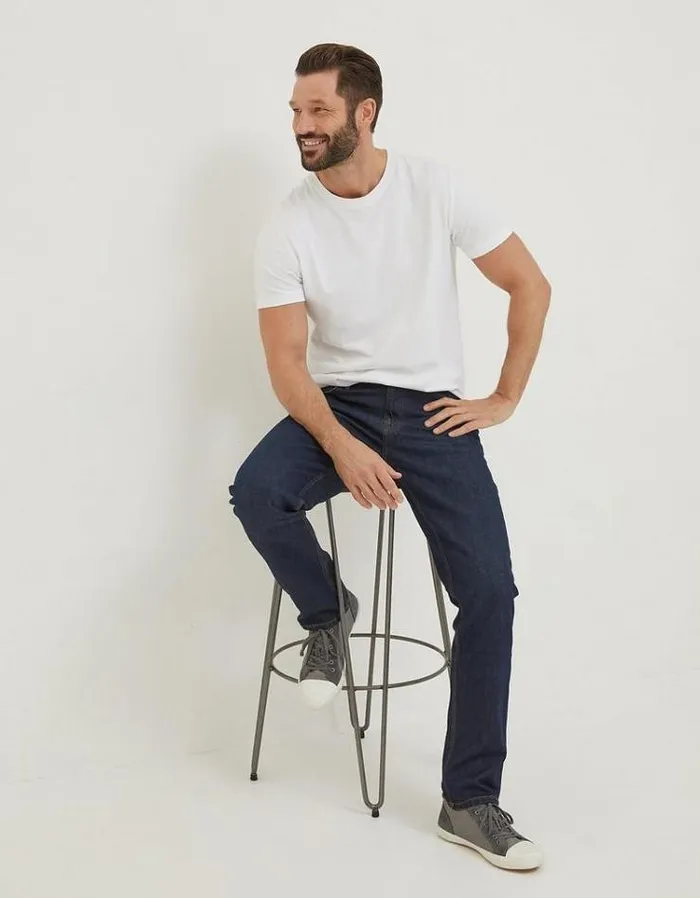 Men FatFace Tall Collection Slim Dark Vintage Wash Jeans Denim