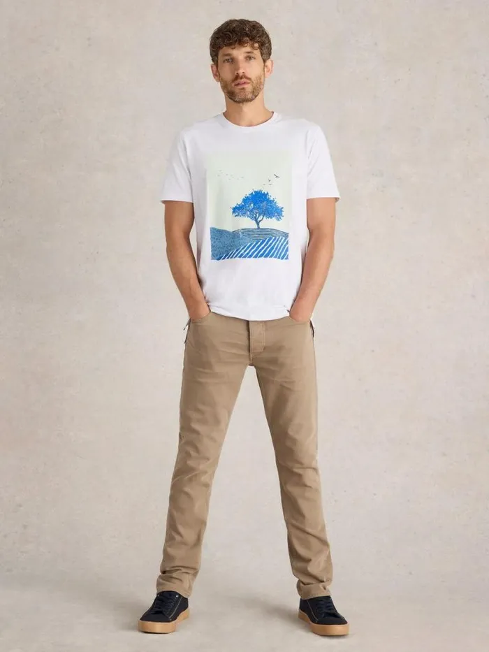 Men Indigo Tree Graphic Tee Ivory Print White Stuff TShirts