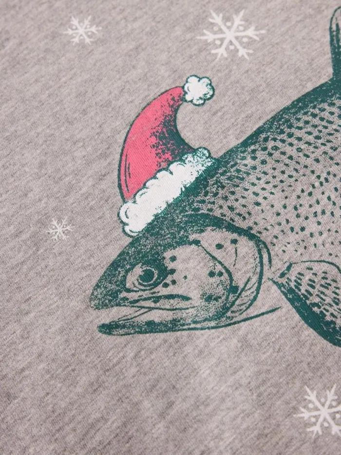 Men Jingle Scales Graphic Tee Grey Print White Stuff Loungewear Men Jingle Scales Graphic Tee Grey Print White Stuff Loungewear
