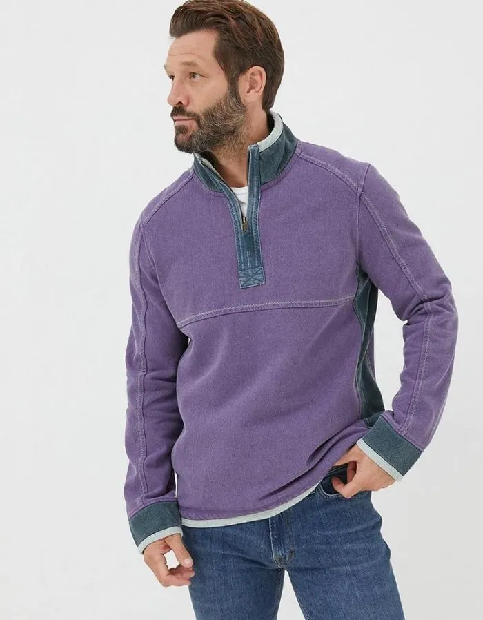 MenKids FatFace Airlie Sweatshirt Airlie Pocket Sweatshirt Purple