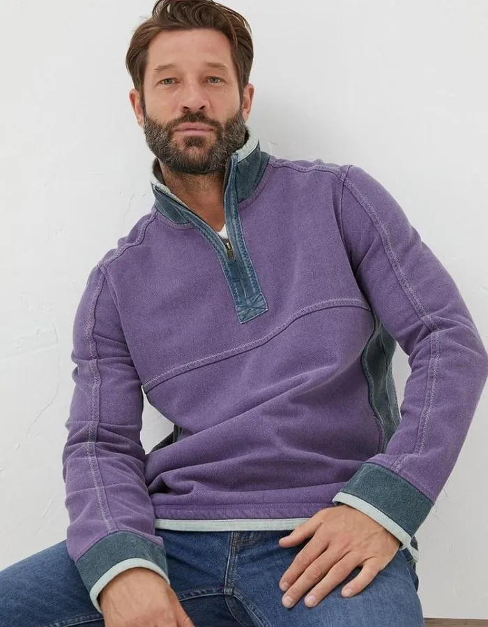 MenKids FatFace Airlie Sweatshirt Airlie Pocket Sweatshirt Purple