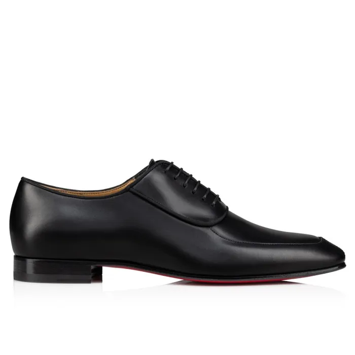 Men Lafitte Oxford 8211 Calf Leather 8211 Black Christian Louboutin Buckles and Laceups