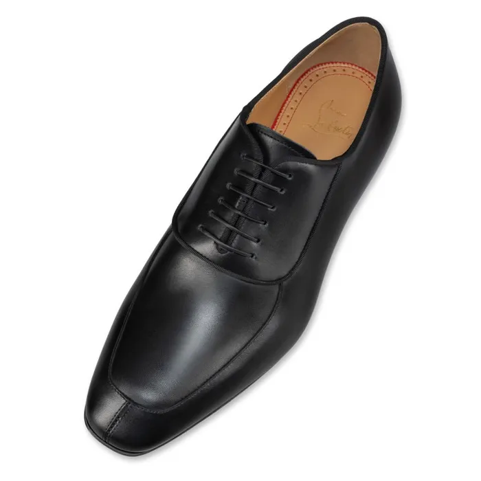 Men Lafitte Oxford 8211 Calf Leather 8211 Black Christian Louboutin Buckles and Laceups