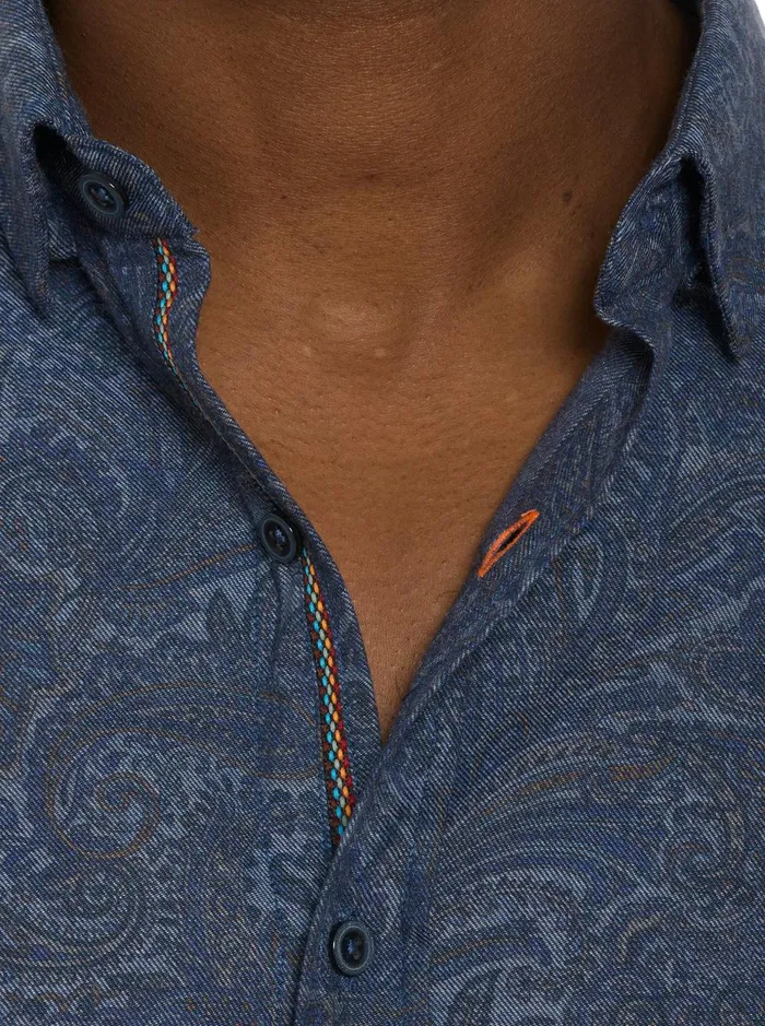 Men Long Sleeve Button Down Shirts Robert Graham AMRANI LONG SLEEVE BUTTON DOWN SHIRT Grey