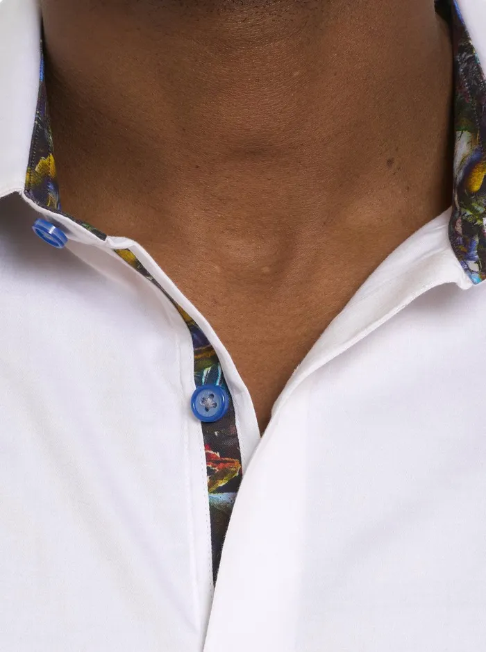 Men Long Sleeve Button Down Shirts Robert Graham APRESSKI LONG SLEEVE BUTTON DOWN SHIRT BIG White
