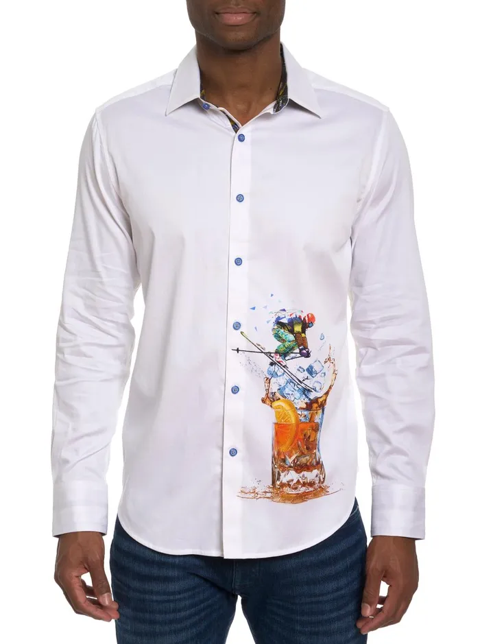 Men Long Sleeve Button Down Shirts Robert Graham APRESSKI LONG SLEEVE BUTTON DOWN SHIRT White Men Long Sleeve Button Down Shirts Robert Graham APRESSKI LONG SLEEVE BUTTON DOWN SHIRT White
