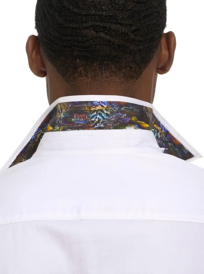 Men Long Sleeve Button Down Shirts Robert Graham APRESSKI LONG SLEEVE BUTTON DOWN SHIRT White