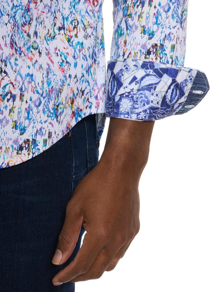 Men Long Sleeve Button Down Shirts Robert Graham BITRA LONG SLEEVE BUTTON DOWN SHIRT Classic
