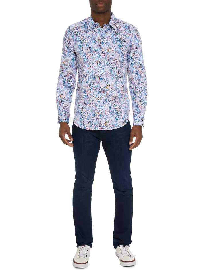 Men Long Sleeve Button Down Shirts Robert Graham BITRA LONG SLEEVE BUTTON DOWN SHIRT Classic