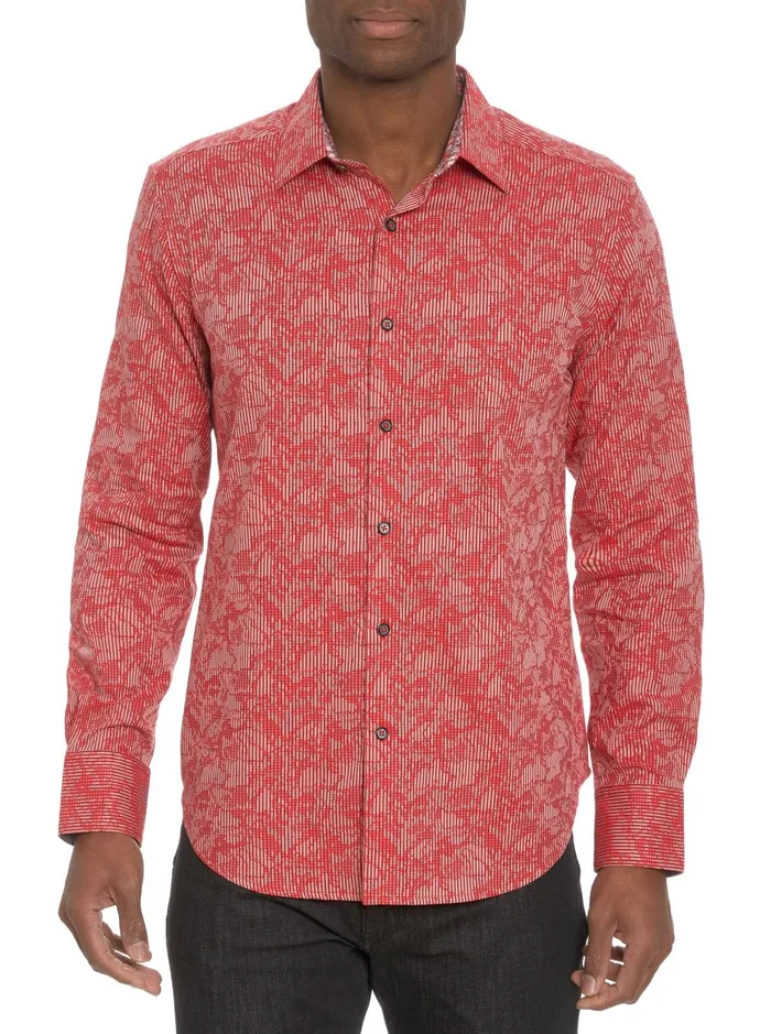 Men Long Sleeve Button Down Shirts Robert Graham ELECTRIC SLIDE LONG SLEEVE BUTTON DOWN SHIRT Grey