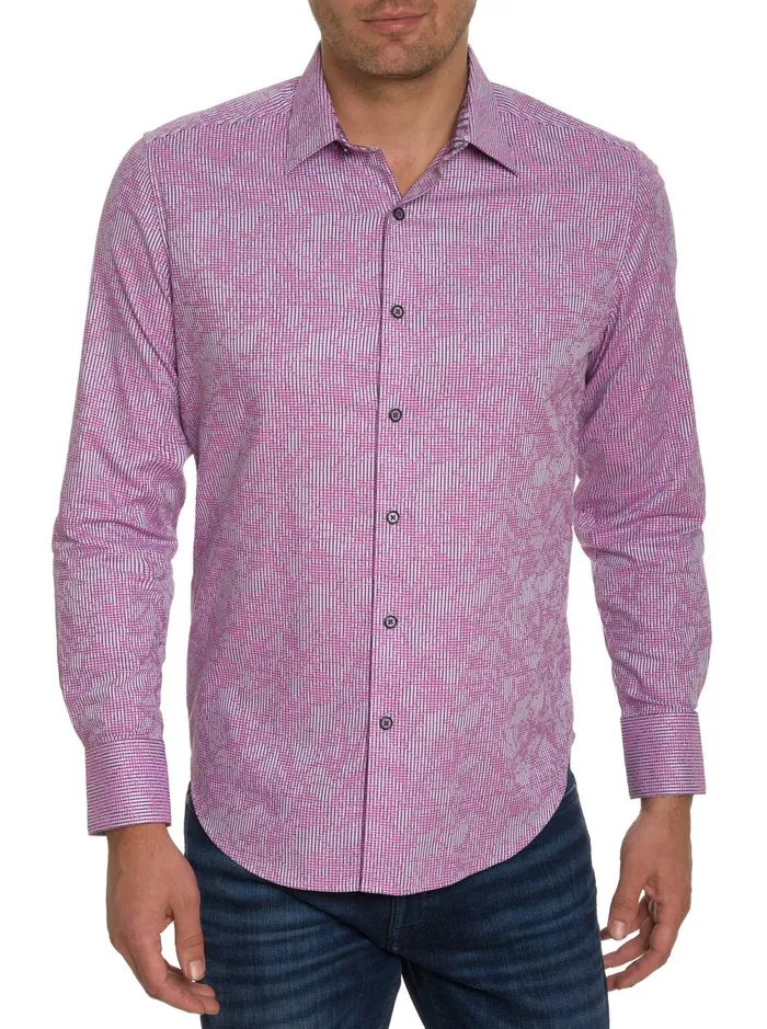 Men Long Sleeve Button Down Shirts Robert Graham ELECTRIC SLIDE LONG SLEEVE BUTTON DOWN SHIRT Grey
