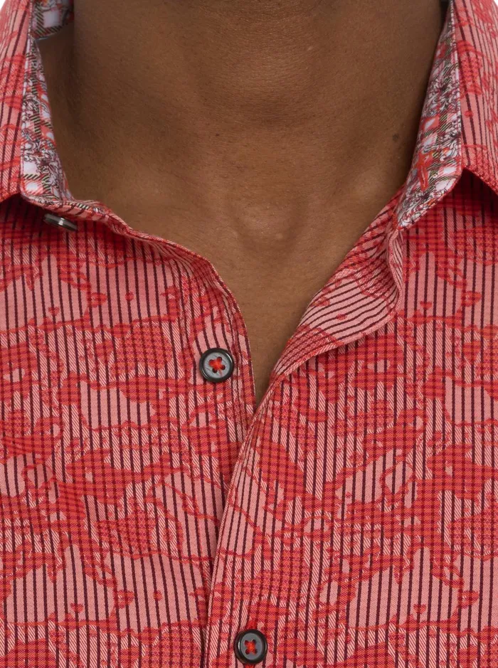 Men Long Sleeve Button Down Shirts Robert Graham ELECTRIC SLIDE LONG SLEEVE BUTTON DOWN SHIRT Grey