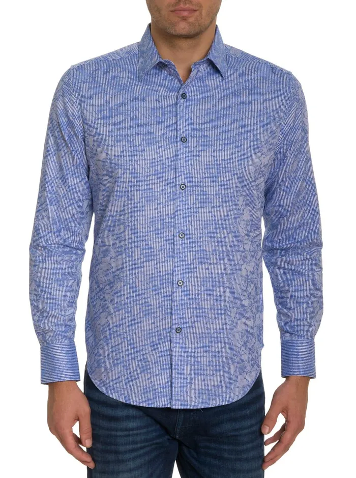 Men Long Sleeve Button Down Shirts Robert Graham ELECTRIC SLIDE LONG SLEEVE BUTTON DOWN SHIRT Grey