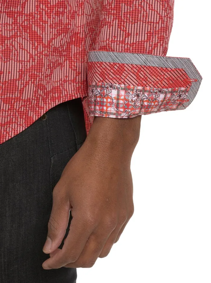 Men Long Sleeve Button Down Shirts Robert Graham ELECTRIC SLIDE LONG SLEEVE BUTTON DOWN SHIRT Grey