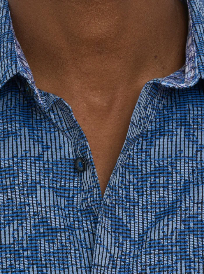 Men Long Sleeve Button Down Shirts Robert Graham ELECTRIC SLIDE LONG SLEEVE BUTTON DOWN SHIRT Grey