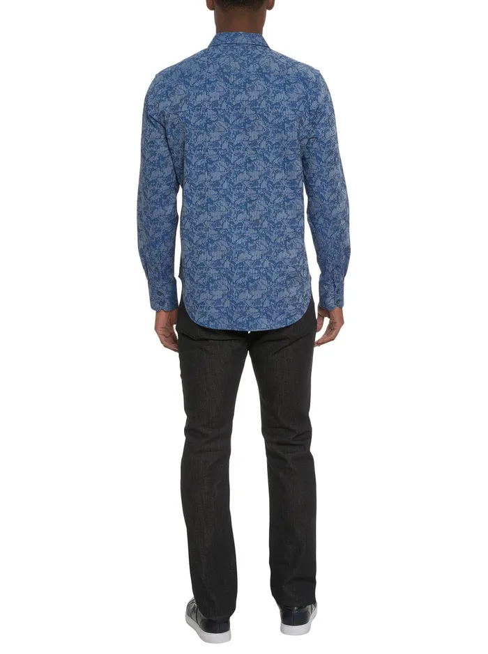 Men Long Sleeve Button Down Shirts Robert Graham ELECTRIC SLIDE LONG SLEEVE BUTTON DOWN SHIRT Grey