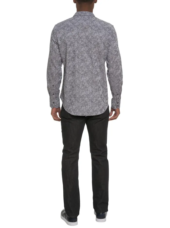 Men Long Sleeve Button Down Shirts Robert Graham ELECTRIC SLIDE LONG SLEEVE BUTTON DOWN SHIRT Grey
