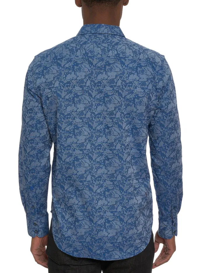 Men Long Sleeve Button Down Shirts Robert Graham ELECTRIC SLIDE LONG SLEEVE BUTTON DOWN SHIRT Grey