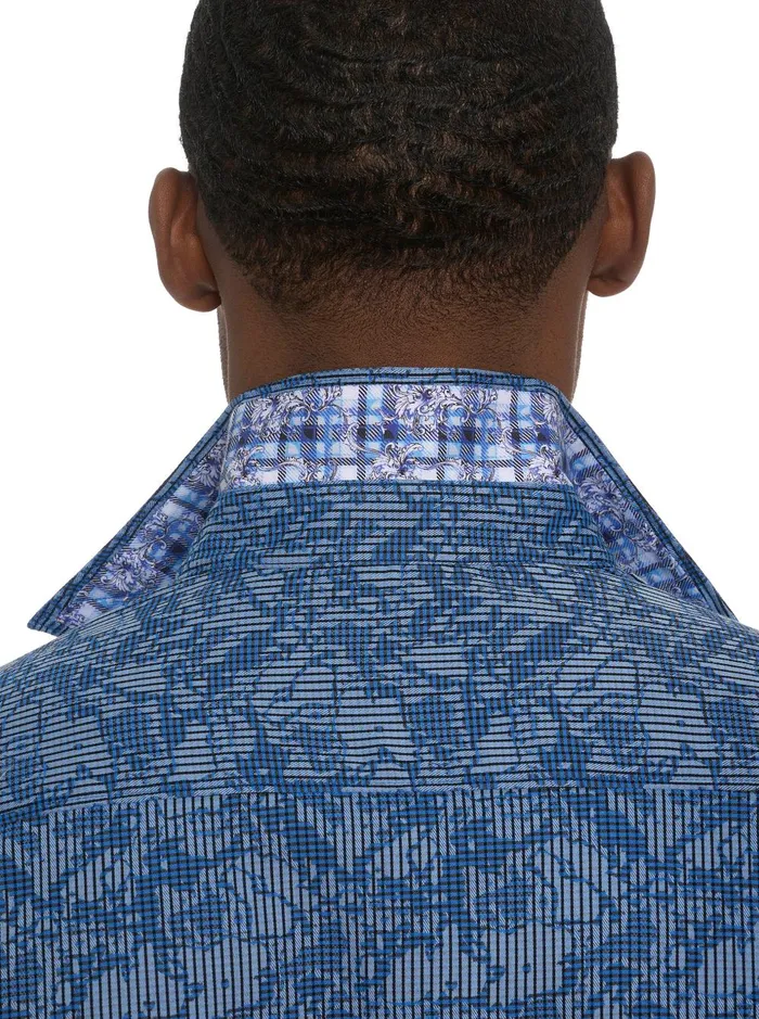 Men Long Sleeve Button Down Shirts Robert Graham ELECTRIC SLIDE LONG SLEEVE BUTTON DOWN SHIRT Grey