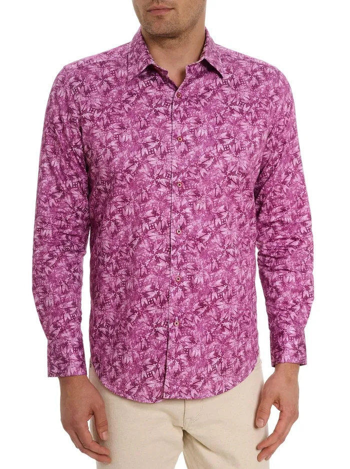 Men Long Sleeve Button Down Shirts Robert Graham GENTRY LONG SLEEVE BUTTON FRONT SHIRT Burgundy Men Long Sleeve Button Down Shirts Robert Graham GENTRY LONG SLEEVE BUTTON FRONT SHIRT Burgundy