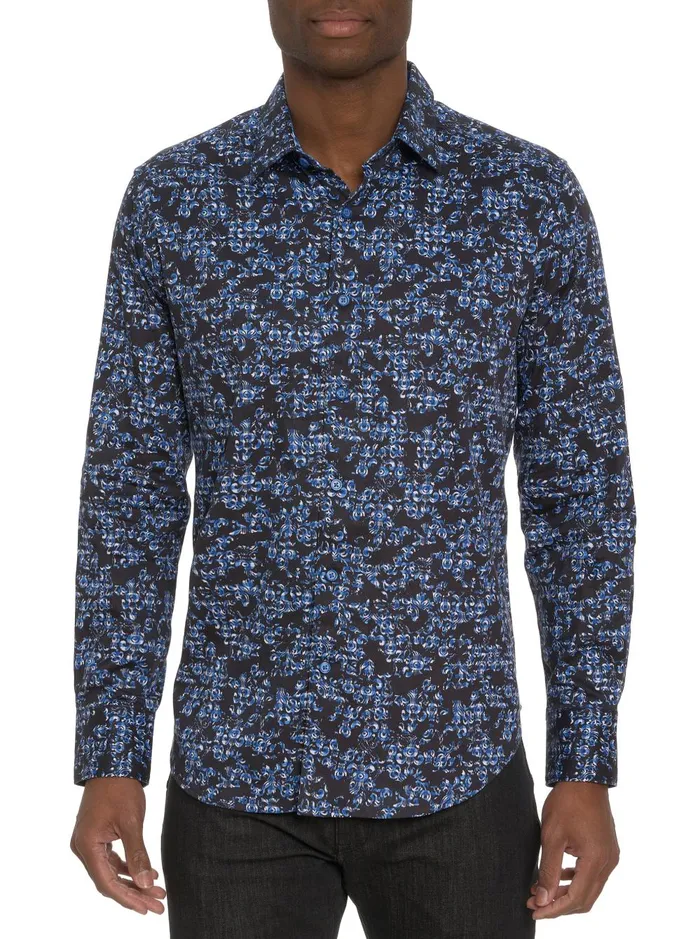 Men Long Sleeve Button Down Shirts Robert Graham MERANO LONG SLEEVE BUTTON DOWN SHIRT Dark Navy Men Long Sleeve Button Down Shirts Robert Graham MERANO LONG SLEEVE BUTTON DOWN SHIRT Dark Navy