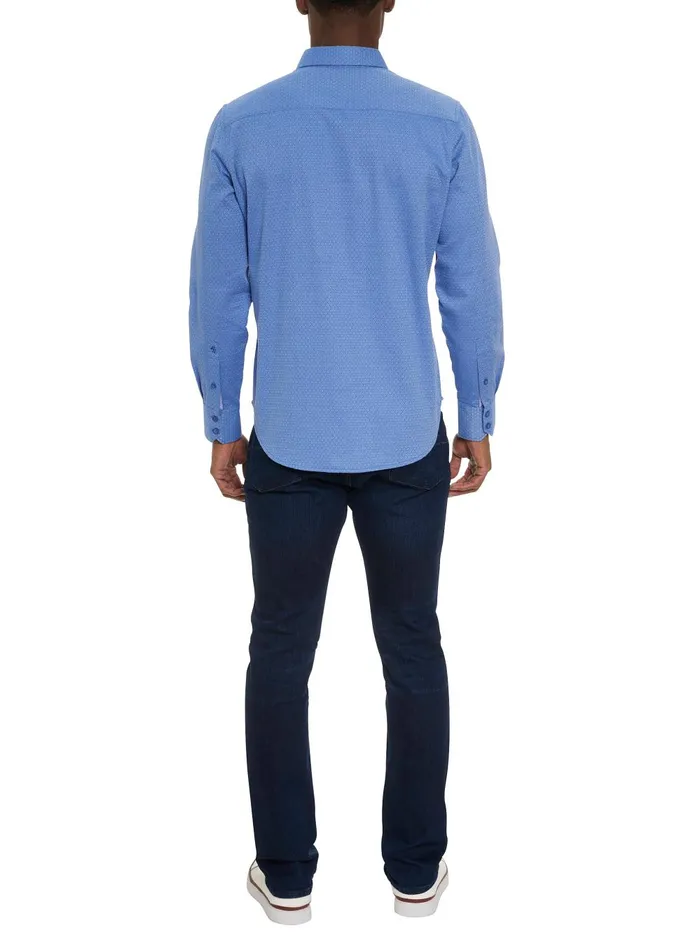 Men Long Sleeve Button Down Shirts Robert Graham METRO LONG SLEEVE BUTTON DOWN SHIRT Blue