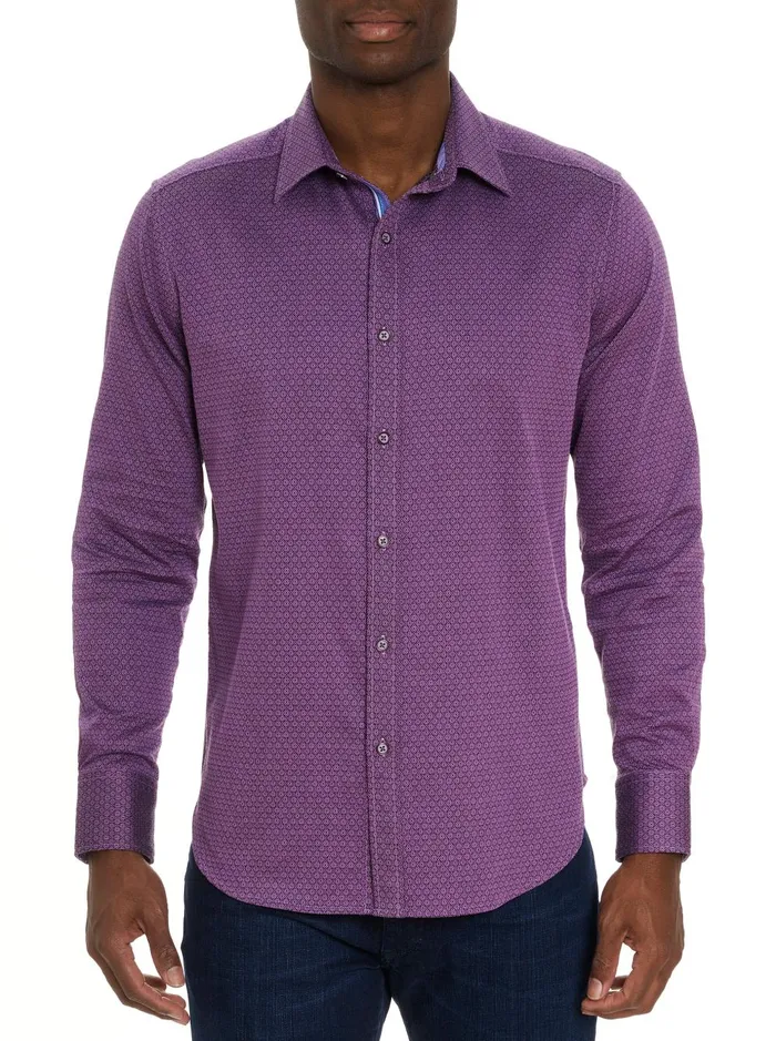 Men Long Sleeve Button Down Shirts Robert Graham METRO LONG SLEEVE BUTTON DOWN SHIRT Blue