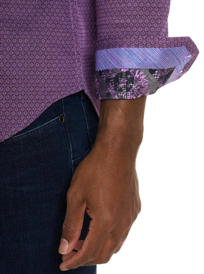 Men Long Sleeve Button Down Shirts Robert Graham METRO LONG SLEEVE BUTTON DOWN SHIRT Blue