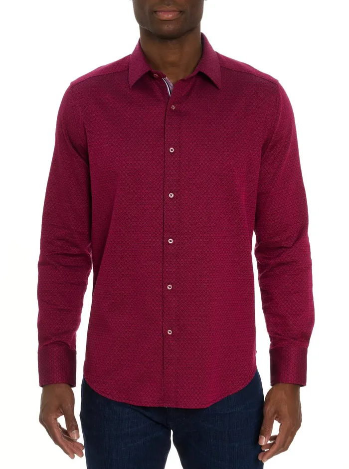 Men Long Sleeve Button Down Shirts Robert Graham METRO LONG SLEEVE BUTTON DOWN SHIRT Blue