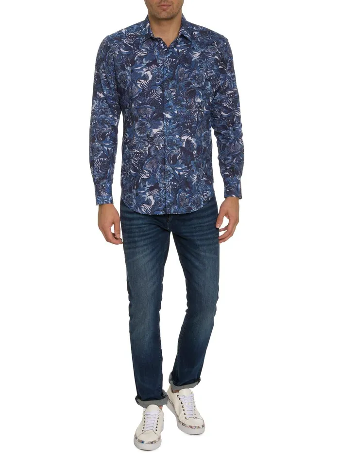 Men Long Sleeve Button Down Shirts Robert Graham RAMBLING LONG SLEEVE BUTTON DOWN SHIRT Classic