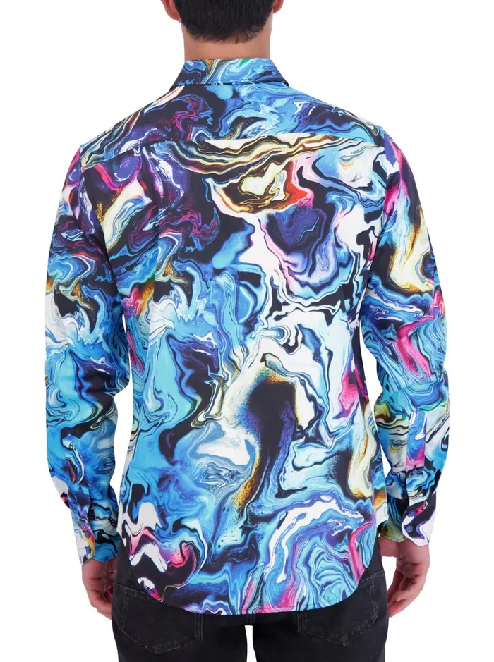 Men Long Sleeve Button Down Shirts Robert Graham STARBURSTS LONG SLEEVE BUTTON DOWN SHIRT Multi