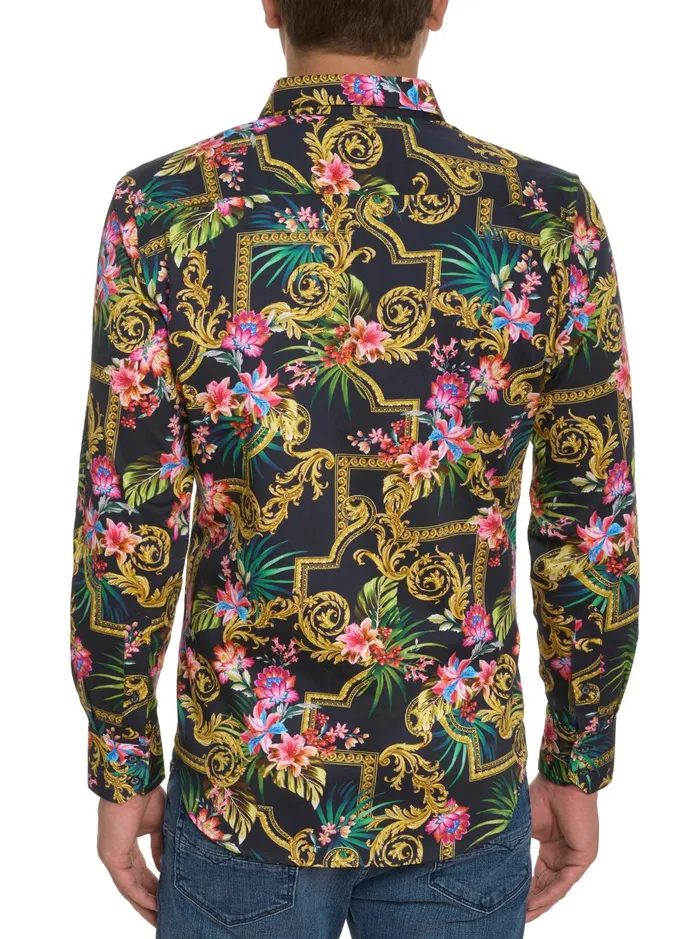 Men Long Sleeve Button Down Shirts Robert Graham THE JAMES LONG SLEEVE BUTTON DOWN SHIRT Multi