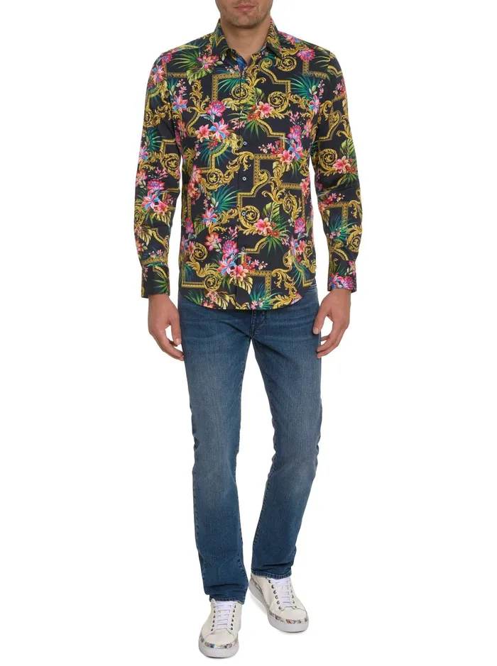 Men Long Sleeve Button Down Shirts Robert Graham THE JAMES LONG SLEEVE BUTTON DOWN SHIRT Multi