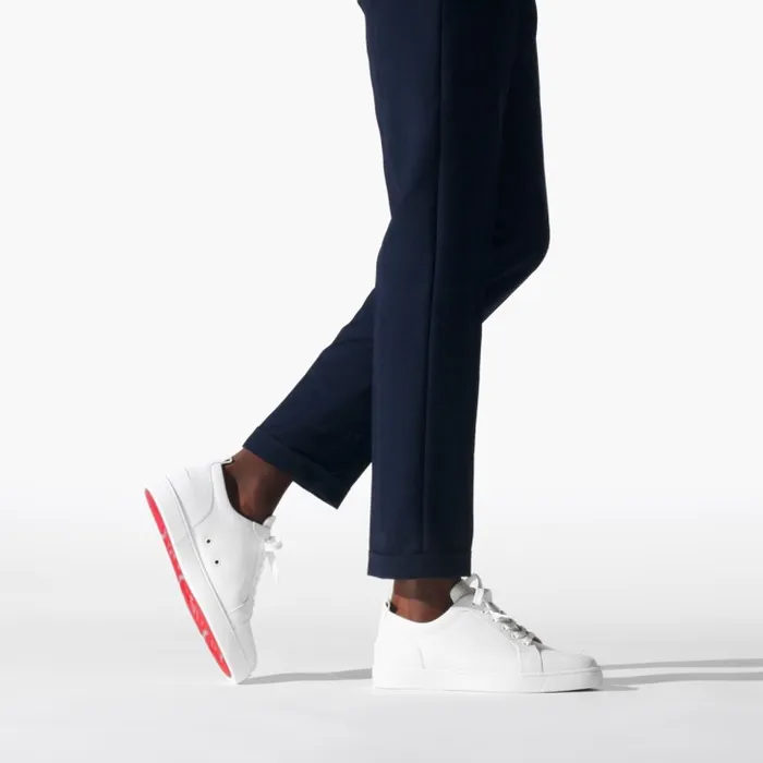 Men Louis Junior Sneakers 8211 Calf Leather 8211 White Christian Louboutin Sneakers