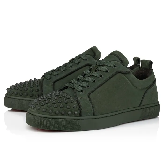 Men Louis Junior Spikes Sneakers 8211 Veau Velours And Spikes 8211 Tennessee Christian Louboutin Sneakers