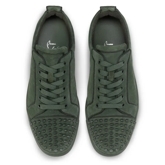 Men Louis Junior Spikes Sneakers 8211 Veau Velours And Spikes 8211 Tennessee Christian Louboutin Sneakers