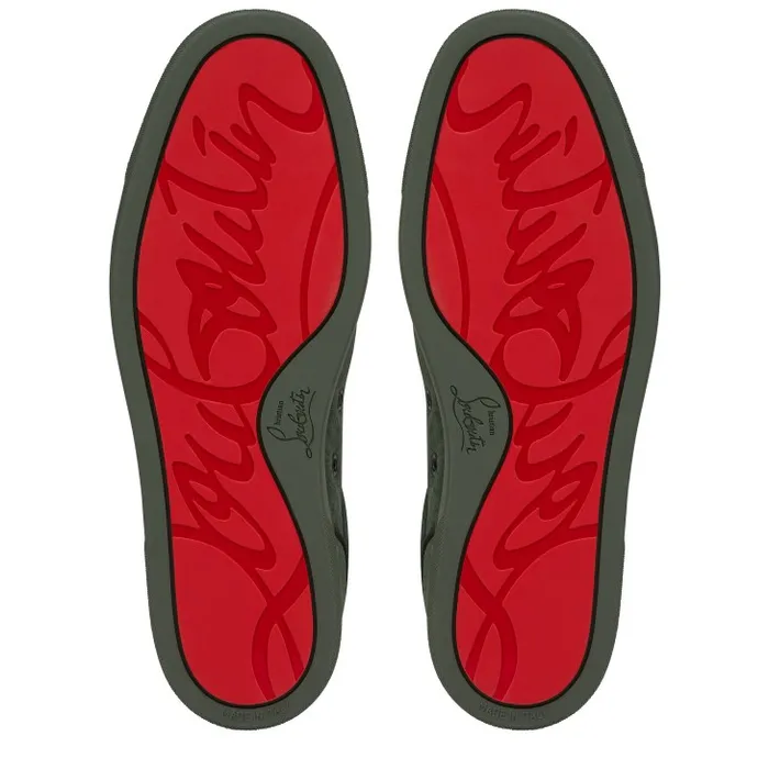 Men Louis Junior Spikes Sneakers 8211 Veau Velours And Spikes 8211 Tennessee Christian Louboutin Sneakers