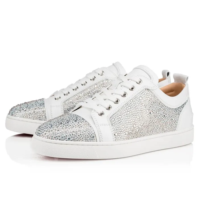 Men Louis Junior Strass Sneakers 8211 Suede And Strass 8211 White Christian Louboutin Sneakers Men Louis Junior Strass Sneakers 8211 Suede And Strass 8211 White Christian Louboutin Sneakers