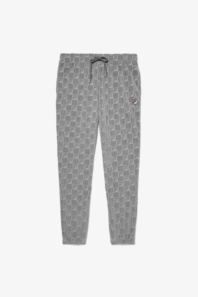 Men Matching Sets Fila Jacquard Velour Track Pant 050 Monument