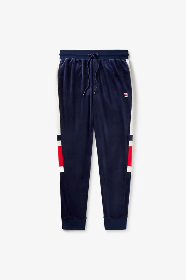 Men Matching Sets Fila Smart Retro Velour Block Track Pants 488 Fila Navygardeniafila Red