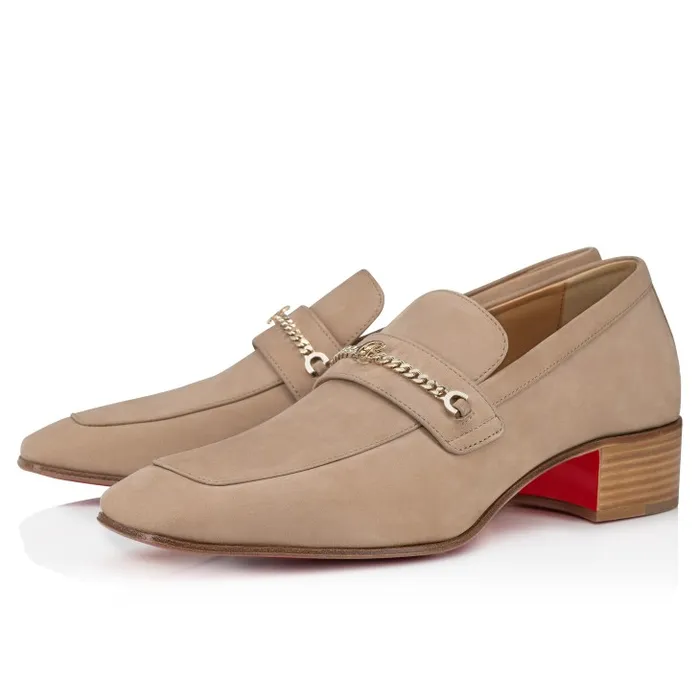 Men MJ Moc 40 Mm Loafers 8211 Nubuck Calf Leather 8211 Lionne Christian Louboutin Loafers and Moccasins Men MJ Moc 40 Mm Loafers 8211 Nubuck Calf Leather 8211 Lionne Christian Louboutin Loafers and Moccasins