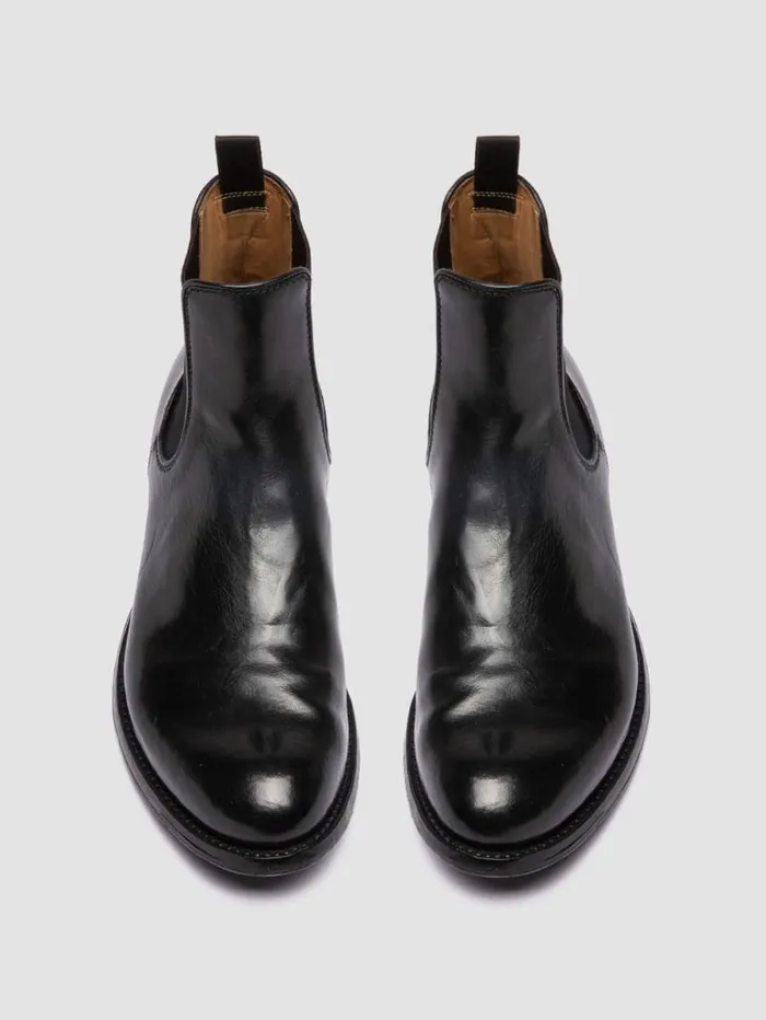 Men Officine Creative Footwear ANATOMIA 083 Black Leather Chelsea Boots Men Officine Creative Footwear ANATOMIA 083 Black Leather Chelsea Boots