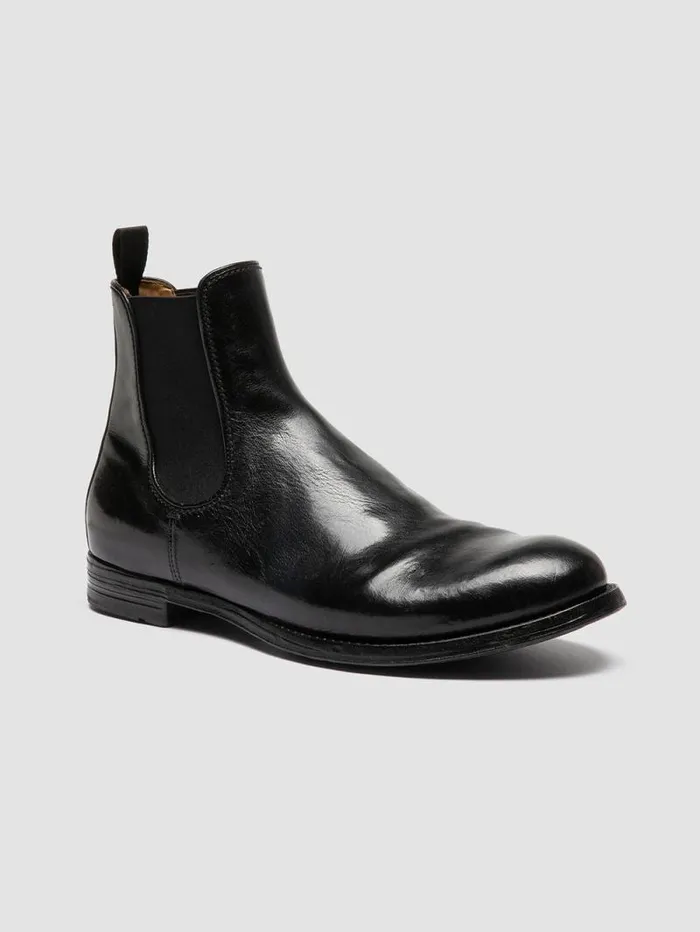 Men Officine Creative Footwear ANATOMIA 083 Black Leather Chelsea Boots Men Officine Creative Footwear ANATOMIA 083 Black Leather Chelsea Boots