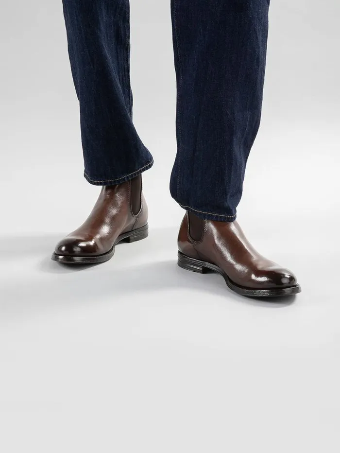 Men Officine Creative Footwear ANATOMIA 083 Black Leather Chelsea Boots Men Officine Creative Footwear ANATOMIA 083 Black Leather Chelsea Boots