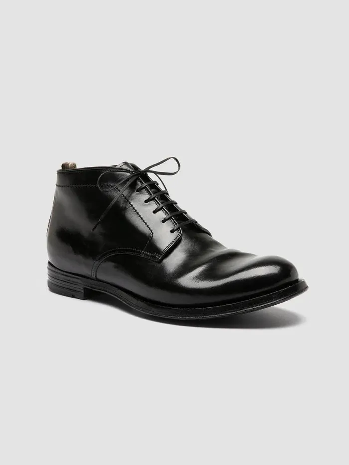 Men Officine Creative Footwear ANATOMIA 88 Black Leather Chukka Boots Men Officine Creative Footwear ANATOMIA 88 Black Leather Chukka Boots