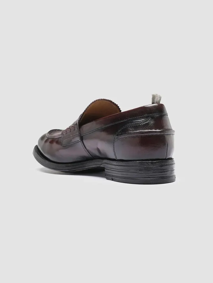 Men Officine Creative Footwear BALANCE 011 Burgundy Leather Penny Loafers