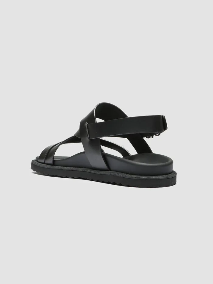 Men Officine Creative Footwear CHARRAT 002 Black Leather Sandals Men Officine Creative Footwear CHARRAT 002 Black Leather Sandals