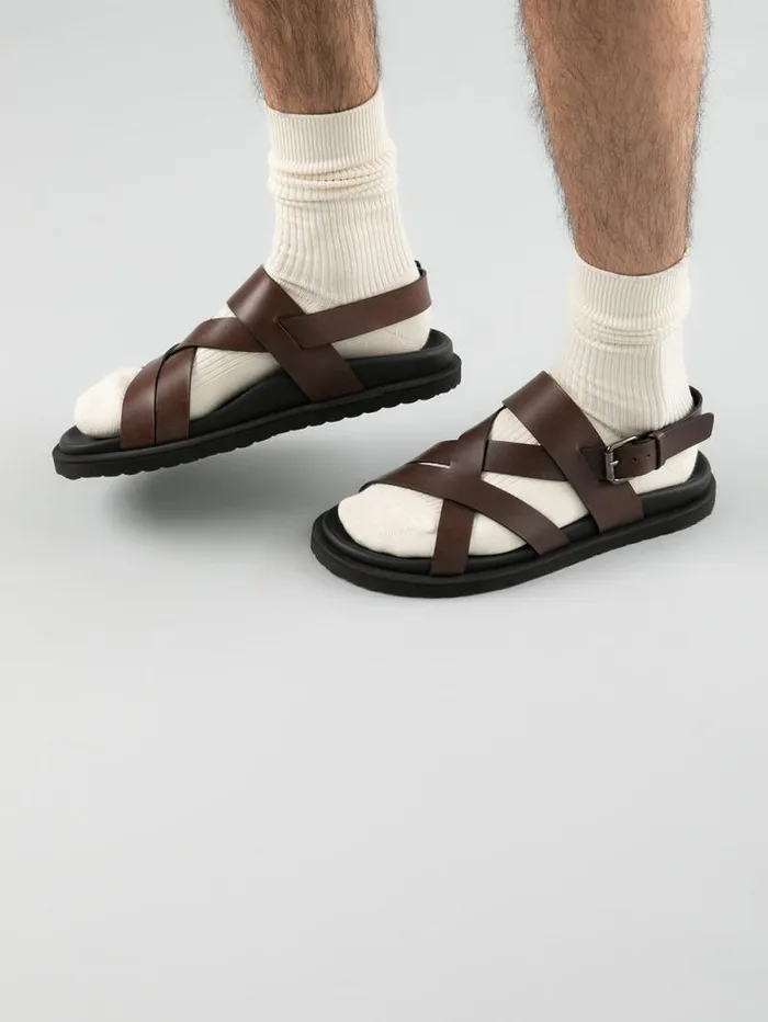 Men Officine Creative Footwear CHARRAT 002 Black Leather Sandals Men Officine Creative Footwear CHARRAT 002 Black Leather Sandals