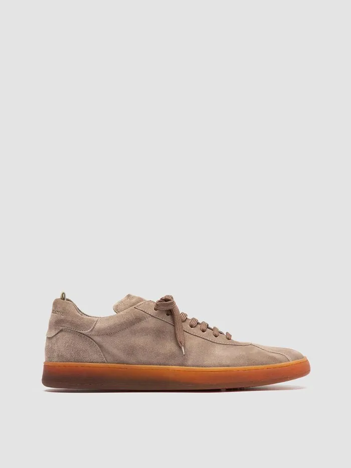 Men Officine Creative Footwear HALO 001 Grey Suede Low Top Sneakers